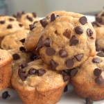 mini banana chocolate chip muffins